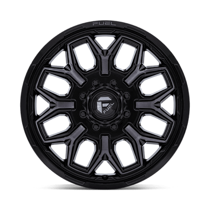 Fuel 1PC | D875 FLUX DUALLY | 20.0x8.25 | 8X200 | -201 | GLOSS BLACK BRUSH FC GRAY DDDT