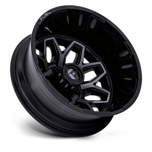 Fuel 1PC | D875 FLUX DUALLY | 22.0x8.25 | 8X170 | -201 | GLOSS BLACK BRUSH FC GRAY DDDT