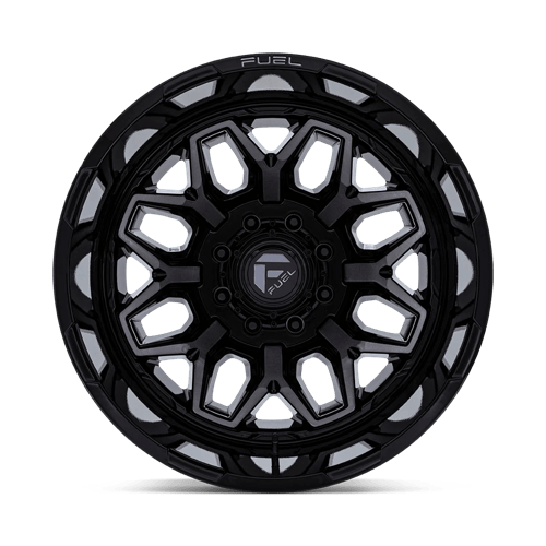 Fuel 1PC | D875 FLUX DUALLY | 22.0x8.25 | 8X170 | -227 | GLOSS BLACK BRUSH FC GRAY DDDT