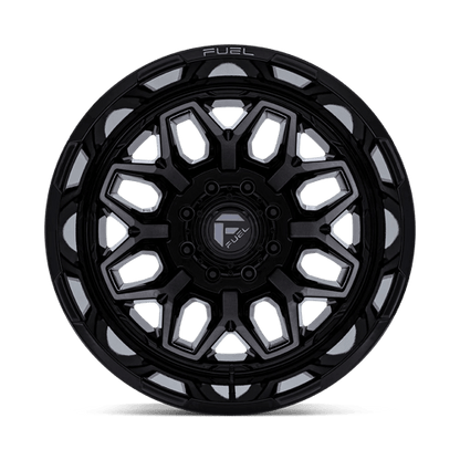 Fuel 1PC | D875 FLUX DUALLY | 22.0x8.25 | 8X170 | -227 | GLOSS BLACK BRUSH FC GRAY DDDT
