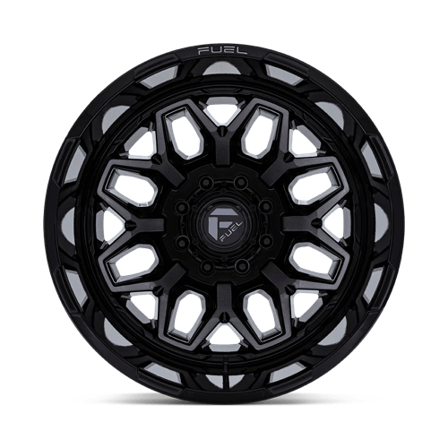 Fuel 1PC | D875 FLUX DUALLY | 22.0x8.25 | 8X165.1 | -265 | GLOSS BLACK BRUSH FC GRAY DDDT