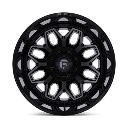 Fuel 1PC | D875 FLUX DUALLY | 22.0x8.25 | 8X165.1 | -265 | GLOSS BLACK BRUSH FC GRAY DDDT