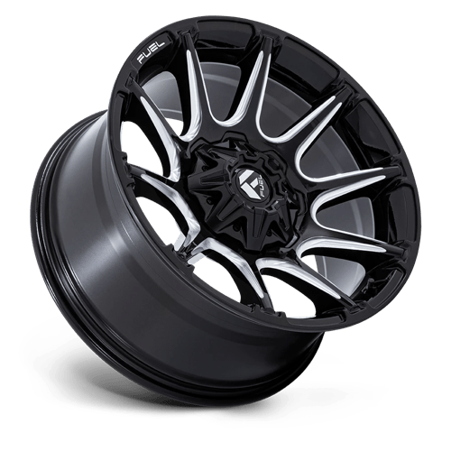 Fuel 1PC | FC880 SUPER C | 22.0x12.00 | 5X127/5X139.7 | -44 | GLOSS BLACK MILLED