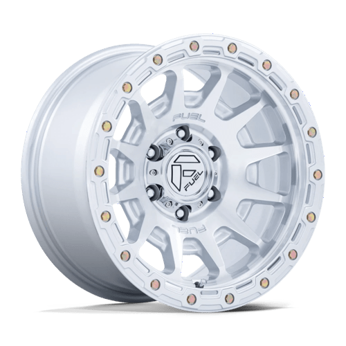 Fuel 1PC | FC884 FORTRESS | 17.0x9.00 | 6X139.7 | -12 | GLOSS SILVER W/ MACHINED FACE