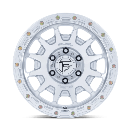 Fuel 1PC | FC884 FORTRESS | 18.0x9.00 | 6X135 | 20 | GLOSS SILVER W/ MACHINED FACE