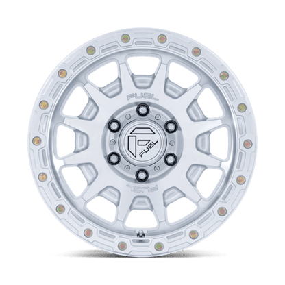 Fuel 1PC | FC884 FORTRESS | 18.0x9.00 | 6X135 | 20 | GLOSS SILVER W/ MACHINED FACE