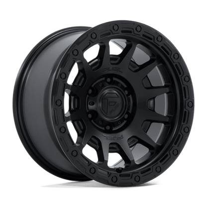 Fuel 1PC | FC884 FORTRESS | 18.0x9.00 | 5X127 | 1 | MATTE BLACK W/ GLOSS BLACK LIP