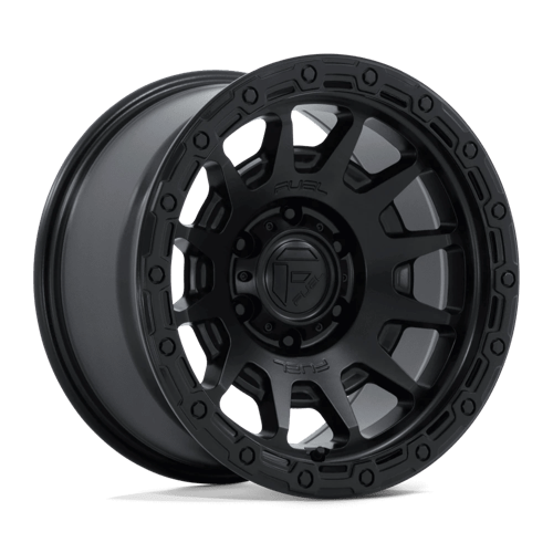 Fuel 1PC | FC884 FORTRESS | 18.0x9.00 | 6X120 | 1 | MATTE BLACK W/ GLOSS BLACK LIP