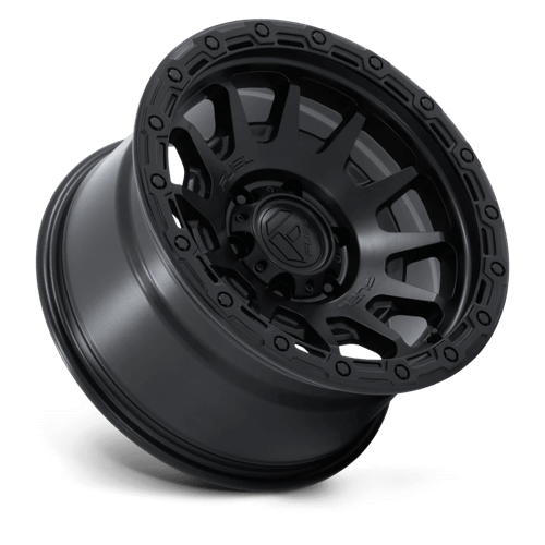 Fuel 1PC | FC884 FORTRESS | 17.0x9.00 | 6X135 | -12 | MATTE BLACK W/ GLOSS BLACK LIP