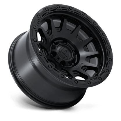 Fuel 1PC | FC884 FORTRESS | 18.0x9.00 | 6X114.3 | 1 | MATTE BLACK W/ GLOSS BLACK LIP