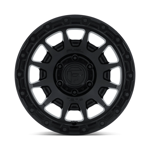 Fuel 1PC | FC884 FORTRESS | 17.0x8.50 | 6X139.7 | 0 | MATTE BLACK W/ GLOSS BLACK LIP