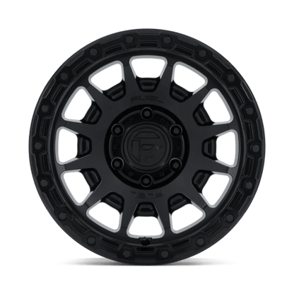 Fuel 1PC | FC884 FORTRESS | 18.0x9.00 | 6X120 | 20 | MATTE BLACK W/ GLOSS BLACK LIP