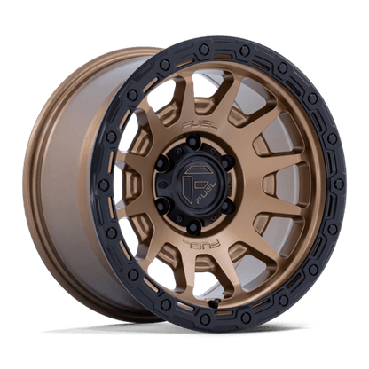 Fuel 1PC | FC884 FORTRESS | 18.0x9.00 | 6X135 | 20 | MATTE BRONZE W GLOSS BLACK LIP