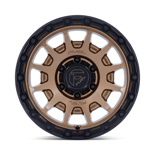 Fuel 1PC | FC884 FORTRESS | 17.0x9.00 | 5X127 | -12 | MATTE BRONZE W GLOSS BLACK LIP