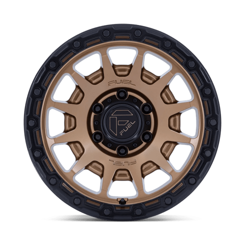 Fuel 1PC | FC884 FORTRESS | 17.0x8.50 | 6X120 | 0 | MATTE BRONZE W GLOSS BLACK LIP