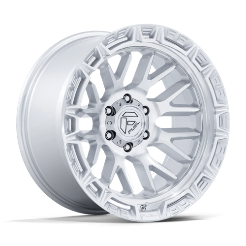 Fuel 1PC | FC890 RAIL | 20.0x9.00 | 5X127 | 1 | GLOSS SILVER W/ MACHINED FACE