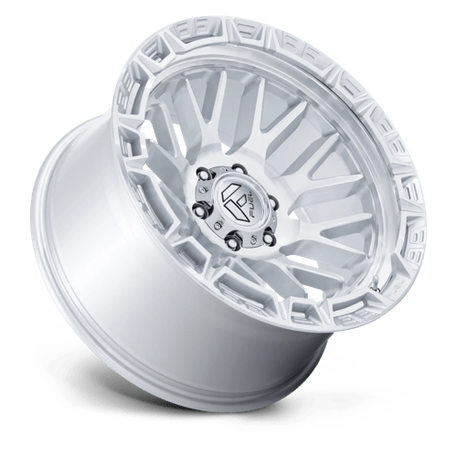 Fuel 1PC | FC890 RAIL | 17.0x9.00 | 5X127 | -12 | GLOSS SILVER W/ MACHINED FACE