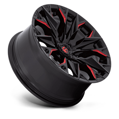 Fuel 1PC | D823 FLAME | 20.0x9.00 | 6X135 | 1 | GLOSS BLACK MILL W/ CANDY RED