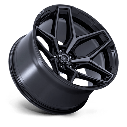 Fuel 1PC | FLUX | 17.0x9.00 | 5X127 | -12 | GLOSS BLACK BRUSH FC GRAY DDDT