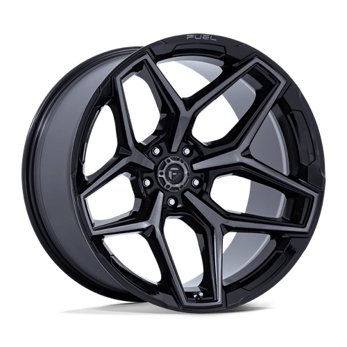Fuel 1PC | FLUX | 17.0x9.00 | 5X127 | 1 | GLOSS BLACK BRUSH FC GRAY DDDT