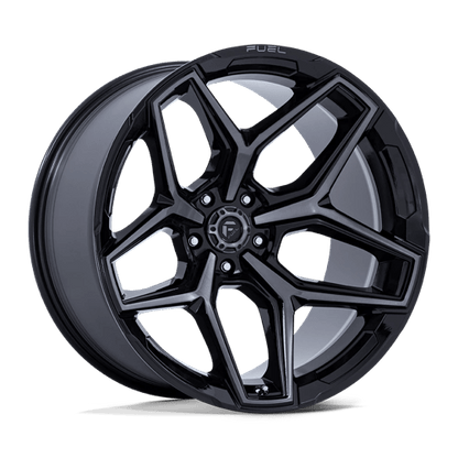 Fuel 1PC | FLUX | 17.0x9.00 | 5X127 | 1 | GLOSS BLACK BRUSH FC GRAY DDDT