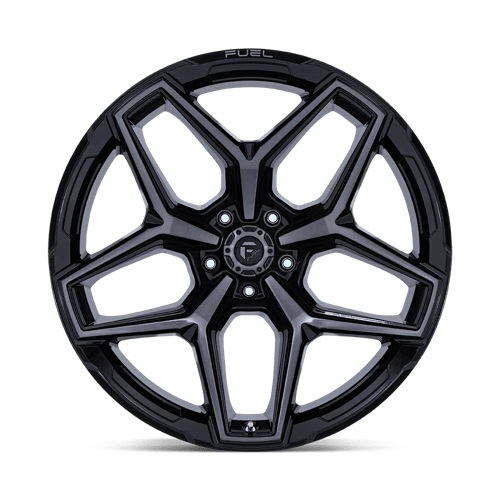 Fuel 1PC | FLUX | 17.0x9.00 | 5X127 | 1 | GLOSS BLACK BRUSH FC GRAY DDDT