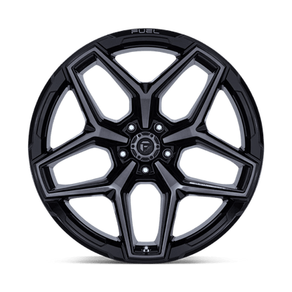 Fuel 1PC | FLUX | 17.0x9.00 | 5X127 | 1 | GLOSS BLACK BRUSH FC GRAY DDDT