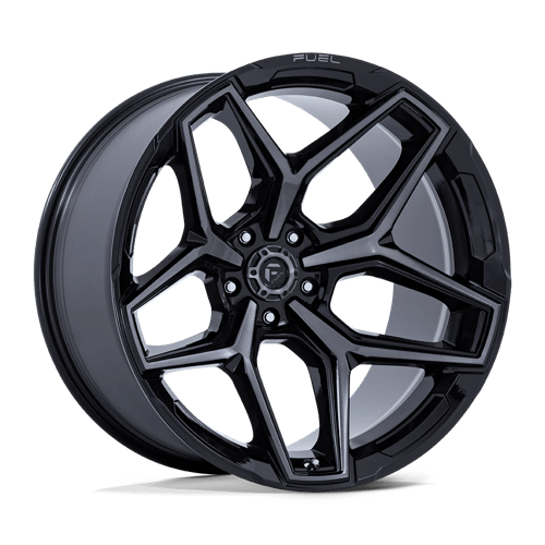 Fuel 1PC | FLUX | 20.0x10.00 | 5X127 | -18 | GLOSS BLACK BRUSH FC GRAY DDDT