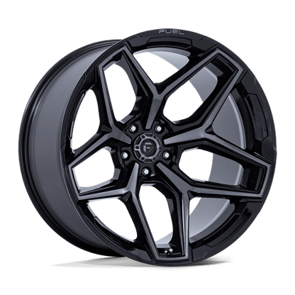 Fuel 1PC | FLUX | 20.0x10.00 | 5X127 | -18 | GLOSS BLACK BRUSH FC GRAY DDDT