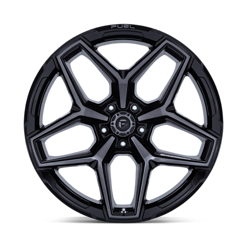 Fuel 1PC | FLUX | 20.0x10.00 | 5X127 | -18 | GLOSS BLACK BRUSH FC GRAY DDDT