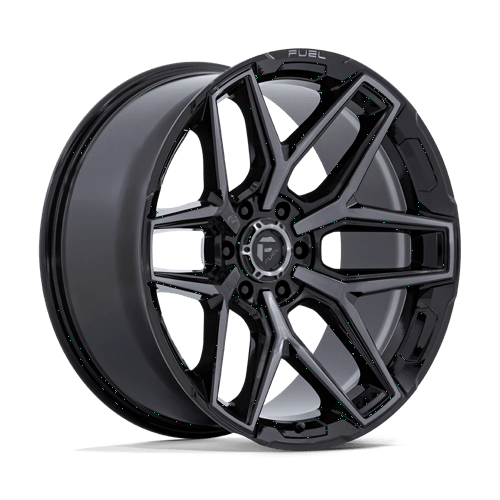Fuel 1PC | FLUX | 18.0x9.00 | 6X120 | 20 | GLOSS BLACK BRUSH FC GRAY DDDT
