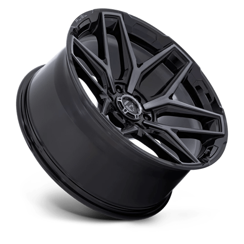 Fuel 1PC | FLUX | 17.0x9.00 | 6X139.7 | 1 | GLOSS BLACK BRUSH FC GRAY DDDT