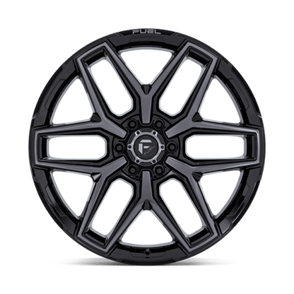 Fuel 1PC | FLUX | 18.0x9.00 | 6X120 | 20 | GLOSS BLACK BRUSH FC GRAY DDDT
