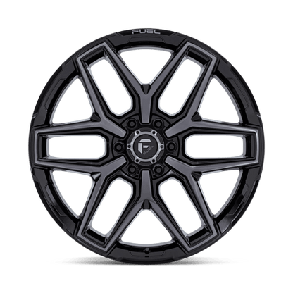 Fuel 1PC | FLUX | 20.0x9.00 | 6X135 | 20 | GLOSS BLACK BRUSH FC GRAY DDDT