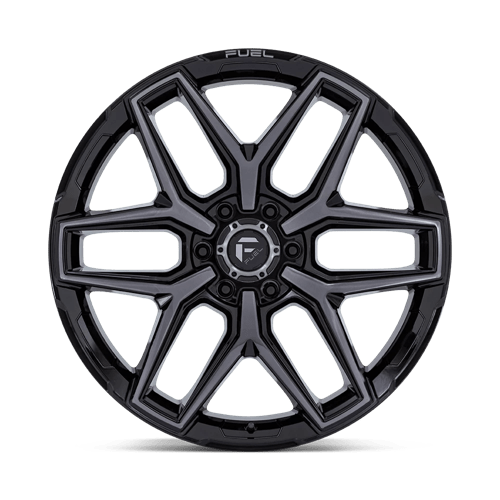Fuel 1PC | FLUX | 20.0x9.00 | 6X139.7 | 20 | GLOSS BLACK BRUSH FC GRAY DDDT