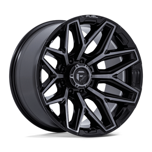 Fuel 1PC | FLUX | 20.0x9.00 | 8X165.1 | 1 | GLOSS BLACK BRUSH FC GRAY DDDT