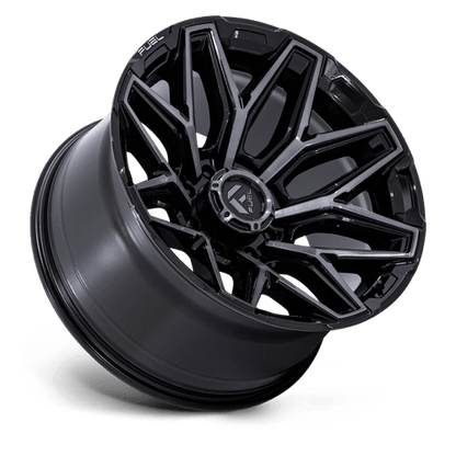 Fuel 1PC | FLUX | 20.0x10.00 | 8X170 | -18 | GLOSS BLACK BRUSH FC GRAY DDDT