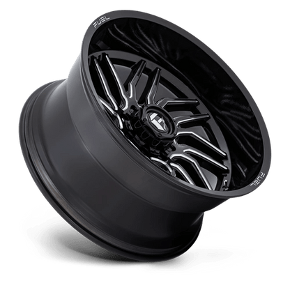 Fuel 1PC | D807 HURRICANE | 24.0x12.00 | 8X165.1 | -44 | GLOSS BLACK MILLED
