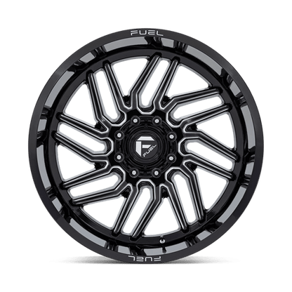 Fuel 1PC | D807 HURRICANE | 24.0x12.00 | 8X165.1 | -44 | GLOSS BLACK MILLED