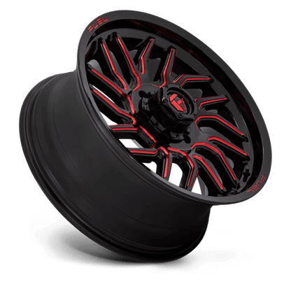 Fuel 1PC | D808 HURRICANE | 20.0x9.00 | 6X139.7 | 20 | GLOSS BLACK MILLED RED TINT