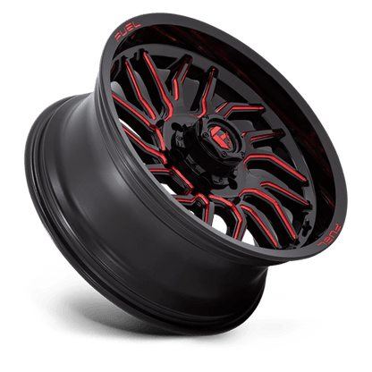 Fuel 1PC | D808 HURRICANE | 20.0x9.00 | 6X139.7 | 1 | GLOSS BLACK MILLED RED TINT