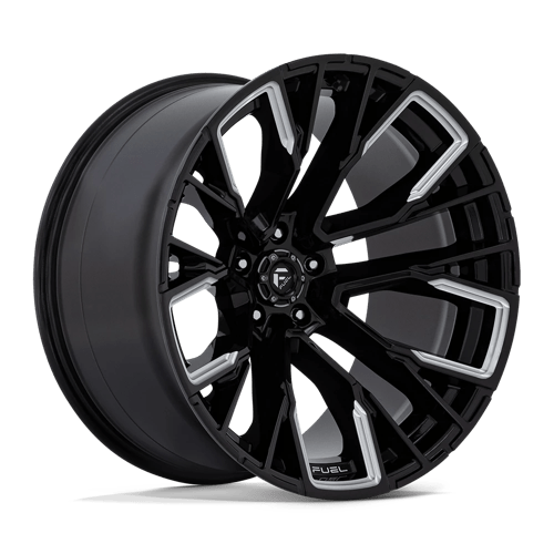Fuel 1PC | D849 REBAR | 22.0x12.00 | 5X127 | -44 | GLOSS BLACK MILLED