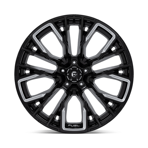 Fuel 1PC | D849 REBAR | 22.0x12.00 | 5X127 | -44 | GLOSS BLACK MILLED