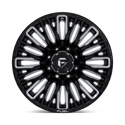 Fuel 1PC | D849 REBAR | 20.0x10.00 | 8X180 | -18 | GLOSS BLACK MILLED