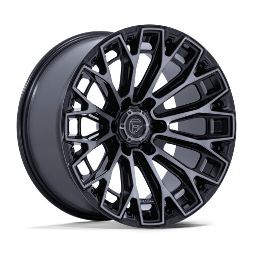 Fuel 1PC | FC882 TRAX | 17.0x9.00 | 6X139.7 | -12 | GLOSS BLACK MACHINED FACE DTCC