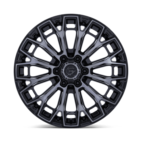 Fuel 1PC | FC882 TRAX | 20.0x9.00 | 6X139.7 | 20 | GLOSS BLACK MACHINED FACE DTCC