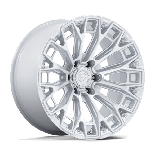 Fuel 1PC | FC882 TRAX | 20.0x9.00 | 8X180 | 1 | GLOSS SILVER W/ MACHINED FACE