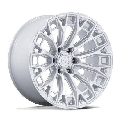 Fuel 1PC | FC882 TRAX | 17.0x9.00 | 6X139.7 | -12 | GLOSS SILVER W/ MACHINED FACE
