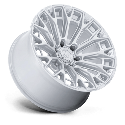 Fuel 1PC | FC882 TRAX | 17.0x9.00 | 6X135 | 1 | GLOSS SILVER W/ MACHINED FACE