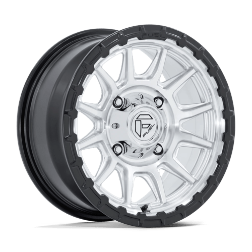 Fuel UTV | FV866 PISTON UTV | 15.0x7.00 | 4X156 | 10 | HYPER SILVER MACH-FC M-BLK LIP